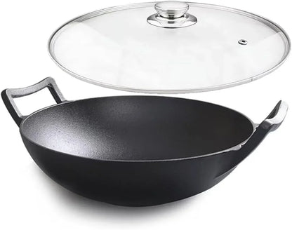 Cast Iron Wok with Lid (Wok with Lid 12 Inch) | Cast Iron Wok1