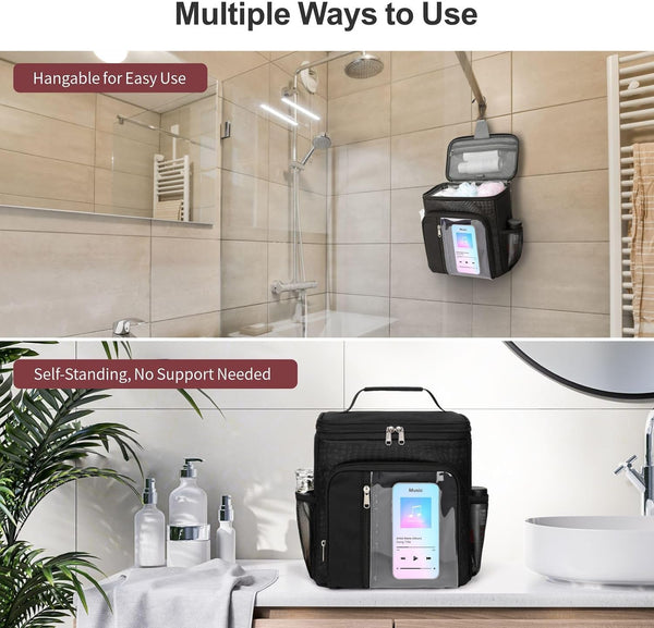 Shower Caddy Portable for Dorm - Shower Bag Fits Full-Size Bottles8