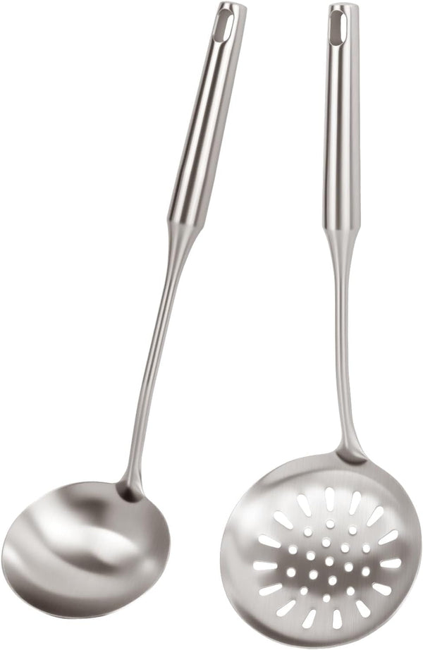304 Stainless Steel Cooking Utensils Set, Stainless Steel Kitchen Utensils Set Cookware, Cooking Utensils Set Stainless Steel (2, Silver)1