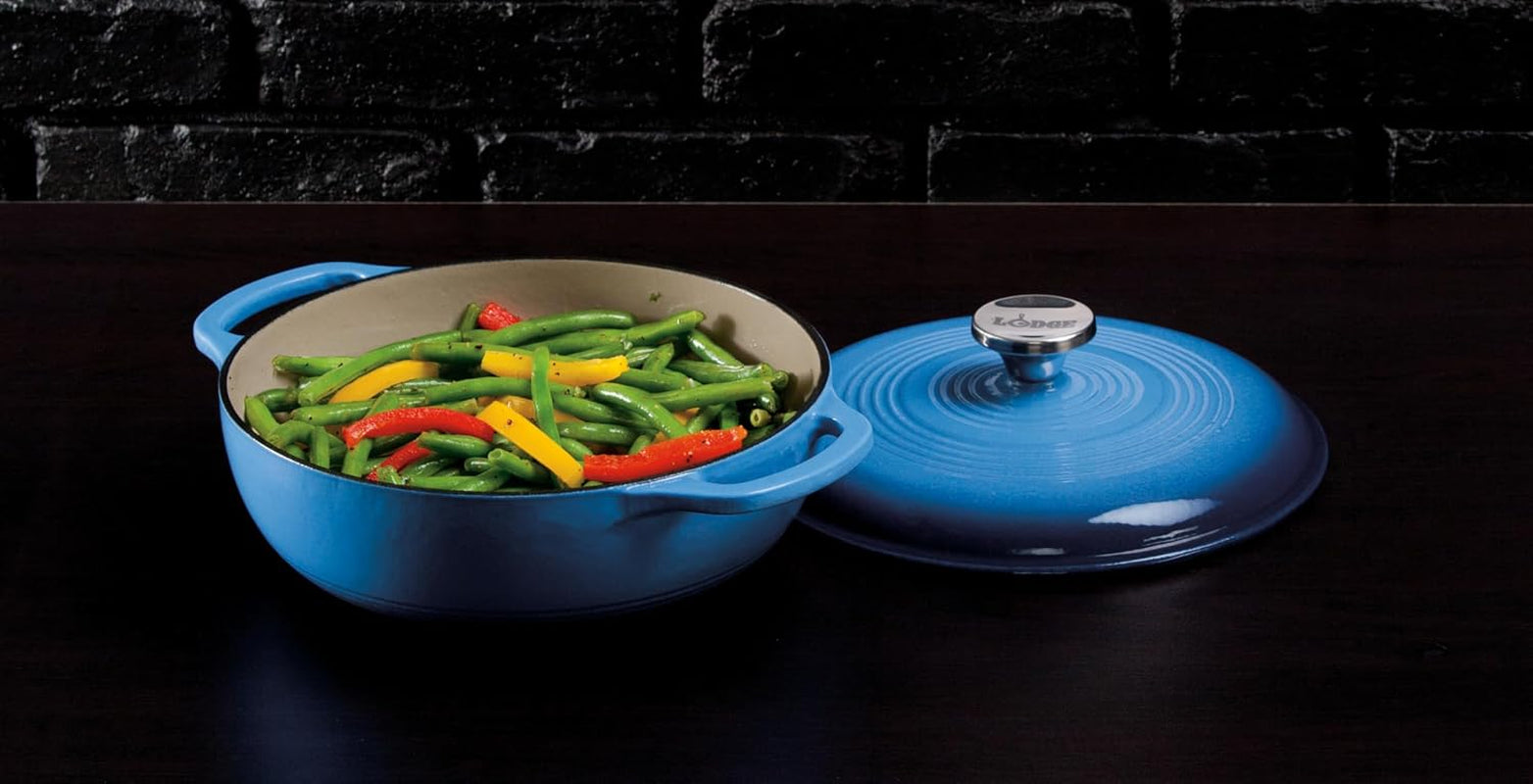 essential-enamel-cast-iron-dutch-oven-3-quart-caribbean-blue-dual-handles-oven-safe-up-to-500-f-use-to-marinate-cook-bake-refrigerate-serve-stovetop-safe