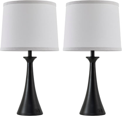 Touch Table Lamps Set of 2, 21" Bedside Lamps with USB C+A | 3 Way Dimmable Nightstand Lamps with Linen Shades, 2 LED Bulbs Included, Touch Lamp for Living Room, Bedroom and End Tables7
