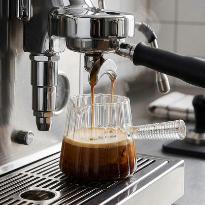 6Oz Espresso Shot Glass Measuring Cup with Handle, V-Spout for Coffee Bar5
