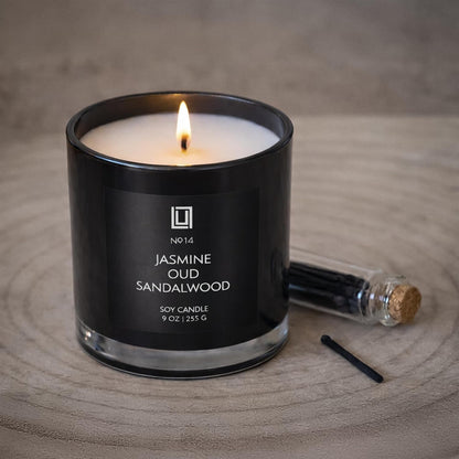 Jasmine, Oud & Sandalwood Scented Soy Blend Jar Candle, 9 Oz.7