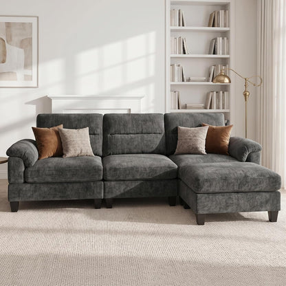 100.4" L-Shaped Modular Cloud Couch, Sectional Couches for Living Room3
