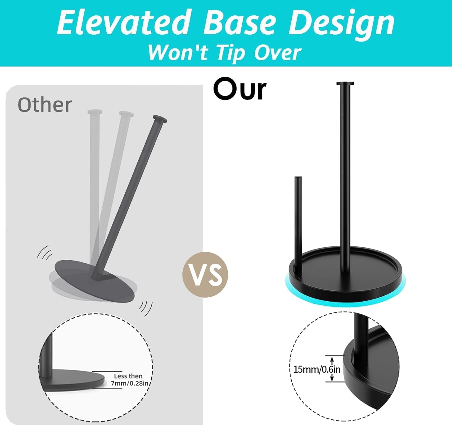 paper-towel-holder-countertop-standing-paper-roll-holder-with-anti-slip-weighted-base-stainless-steel-freestanding-paper-towel-holder-for-kitchen-black