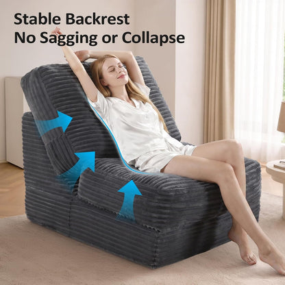 Convertible Folding Sofa Bed with Supportive Foam Back Cushion5