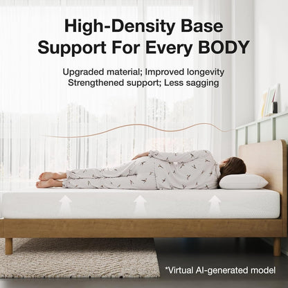 Twin Mattress, 6 Inch Twin Bed Mattress with Gel Memory Foam | Cooling Night Sleep & Pressure Relief, Certipur-Us Certified4