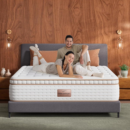 Firm Queen Mattress, 12 Inch Hybrid Mattress, Extra Lumbar Support1