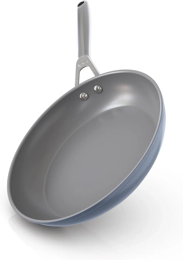 Ninja® Ceramic Pro 10.25" Fry Pan, Pfas-Free, Midnight Blue, CW30026MM | Titanium-Infused Ceramic, 10-Year Nonstick Guarantee. No Lead, Cadmium. All Stovetops & Induction Compatible. Broil to 550°F.1