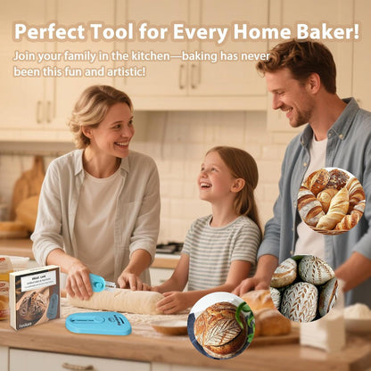 Professional Bread Lame,Upgraded Extractable & Magnetic Bread Lame Dough Scoring Tool,Premium Sourdough Scoring Tool for Sourdough Bread Baking & Bread Making Tools,Includes 10 Razor Blades (Blue)2