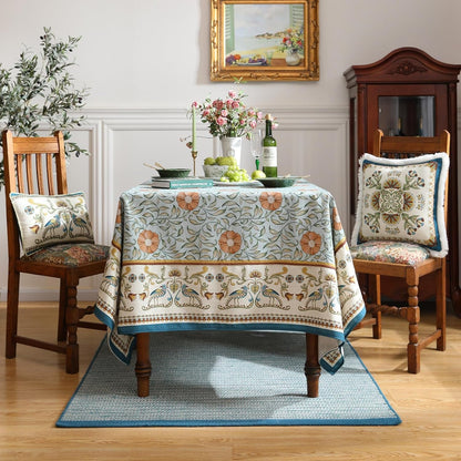 Vintage French Linen Tablecloth,Rectangular,79"X55"-Wensel9