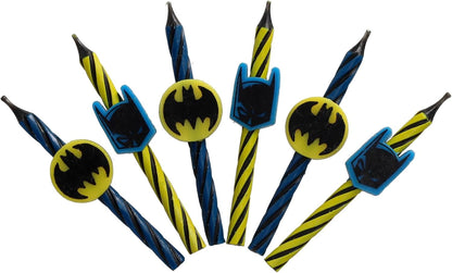 Batman™ Sprial Birthday Candles | Cake Decoration Toppers | 6 Count6