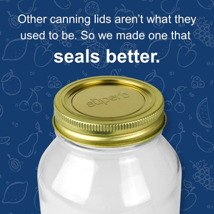 Superb Canning Lids – Regular Mouth Mason Jar Lids – Baker’S Dozen/Bulk Package of 156 Lids – Made in the USA6