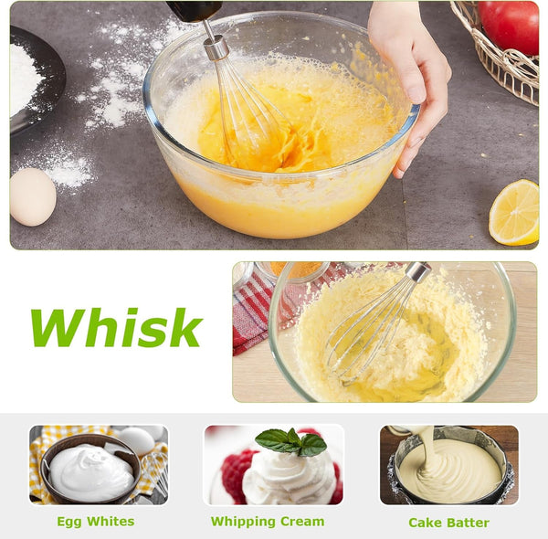 Immersion Blender with Food Processor, 20 Speeds & Turbo Mode | 4-In-1 Emulsion Hand Blender, Egg Whisk, 24 Oz Beaker & Chopper Bowl, Portable Hand Mixer for Smoothie, Soup, Baby Food4