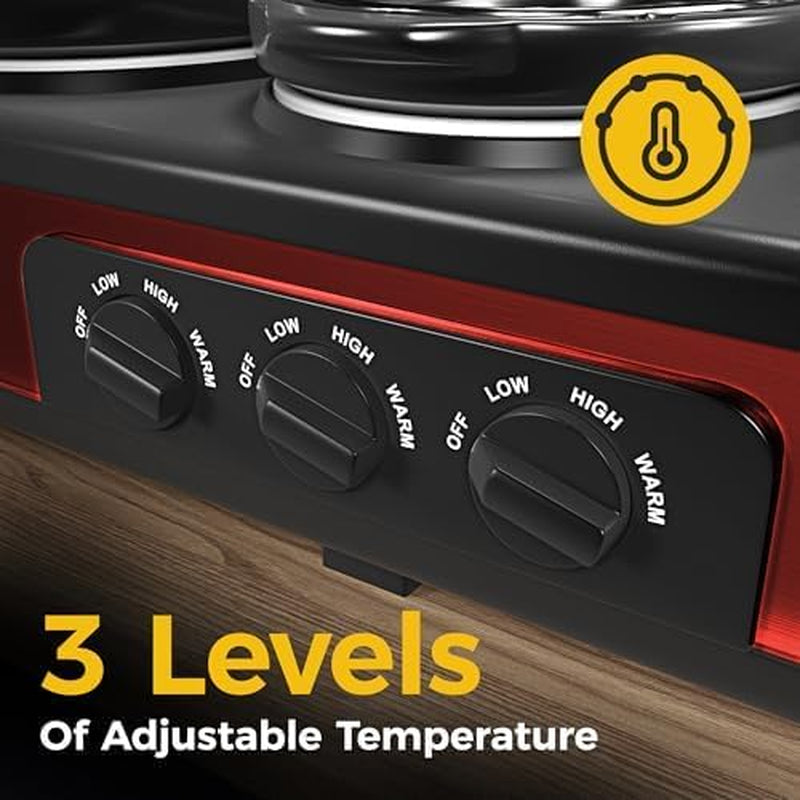 3-1-5-quarts-triple-slow-cooker-buffet-server-warmer-with-3-removable-ceramic-pots-3-adjustable-temp-settings-3-metal-lid-rests-stainless-steel-red