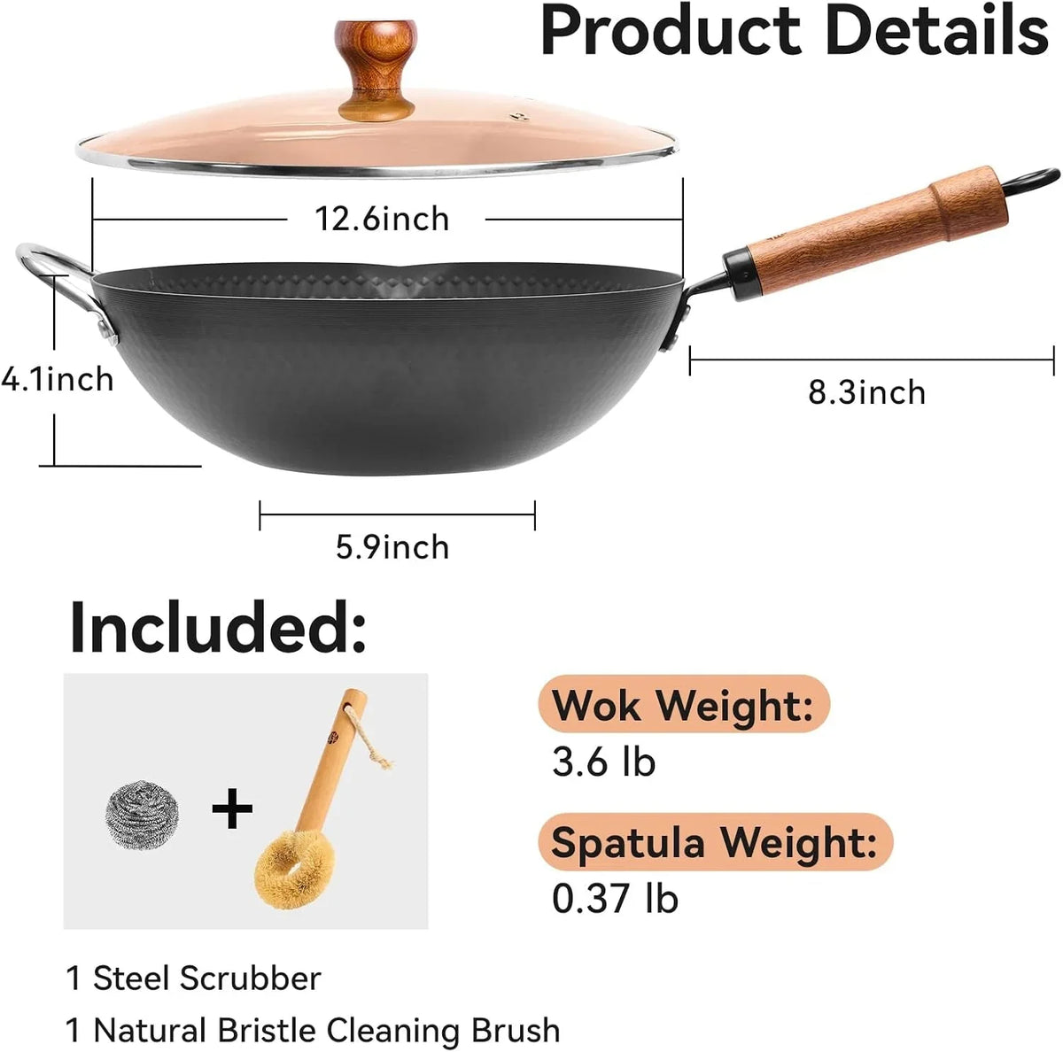 carbon-steel-wok-pan-12-6-inch-flat-bottom-stir-fry-pan-with-lid-uncoated-heavy-duty-iron-wok-for-induction-and-gas-stoves