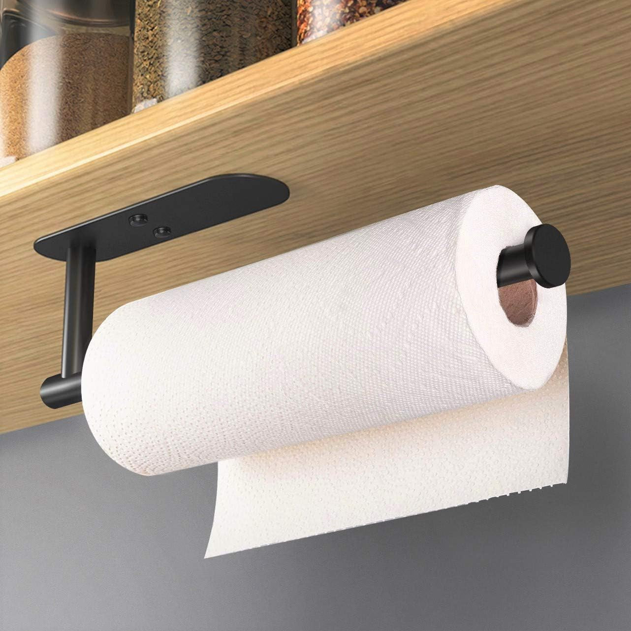 adhesive-paper-towel-holder-under-cabinet-wall-mount-for-kitchen-paper-towel-black-paper-towel-roll-holder-stick-to-wall-stainless-steel-black