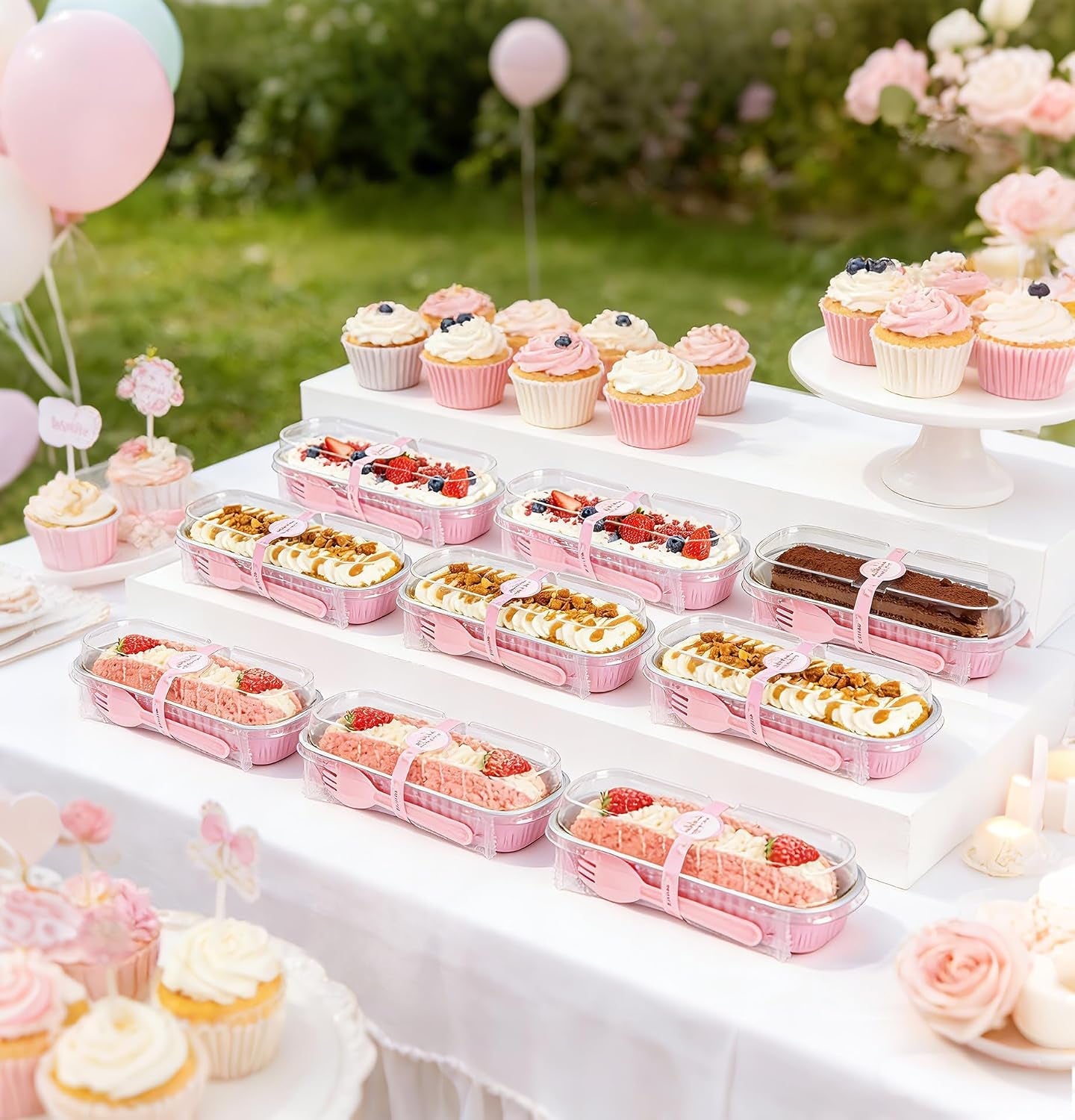 mini-loaf-pans-with-lids-50-pack-pink-6-8oz-for-party-favors-fits-tartlets-pudding-desserts-loaf-slices-and-sweet-samples-single-base-workflow-helps-limit-dish-handling