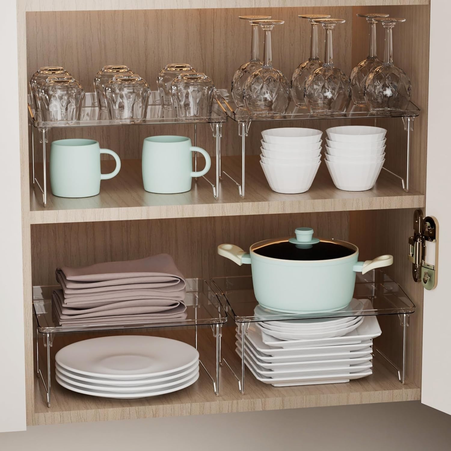 2-pcs-cabinet-organizer-shelf-stackable-kitchen-counter-shelves-spice-rack-countertop-organizers-clear-plastic-storage-shelves-rack-for-makeup-bathroom-cupboard-desk-pantry-organization