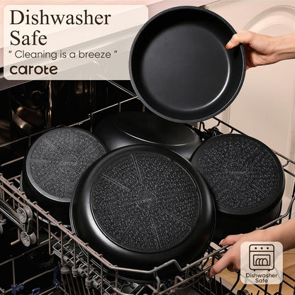 19Pcs Pots and Pans Set Non Stick, Detachable Handle Cookware Set | Induction Compatible, Dishwasher & Oven Safe, Space Saving, for Camping/Rv/Traveling, Kitchen Cooking Set, Black4