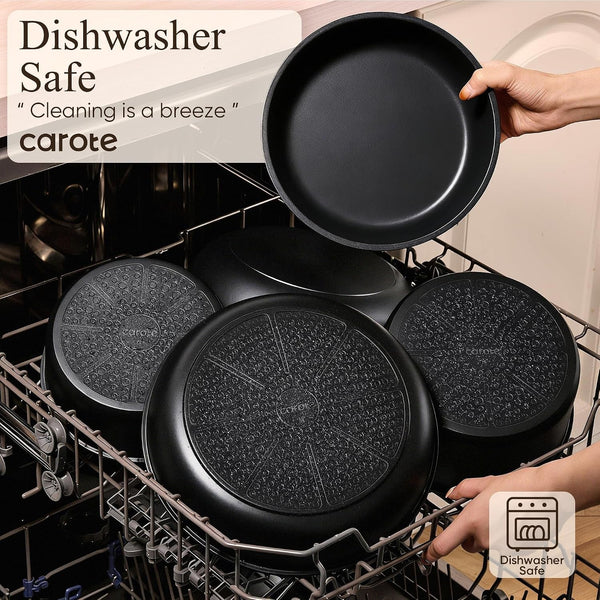 19Pcs Pots and Pans Set Non Stick, Detachable Handle Cookware Set | Induction Compatible, Dishwasher & Oven Safe, Space Saving, for Camping/Rv/Traveling, Kitchen Cooking Set, Black4