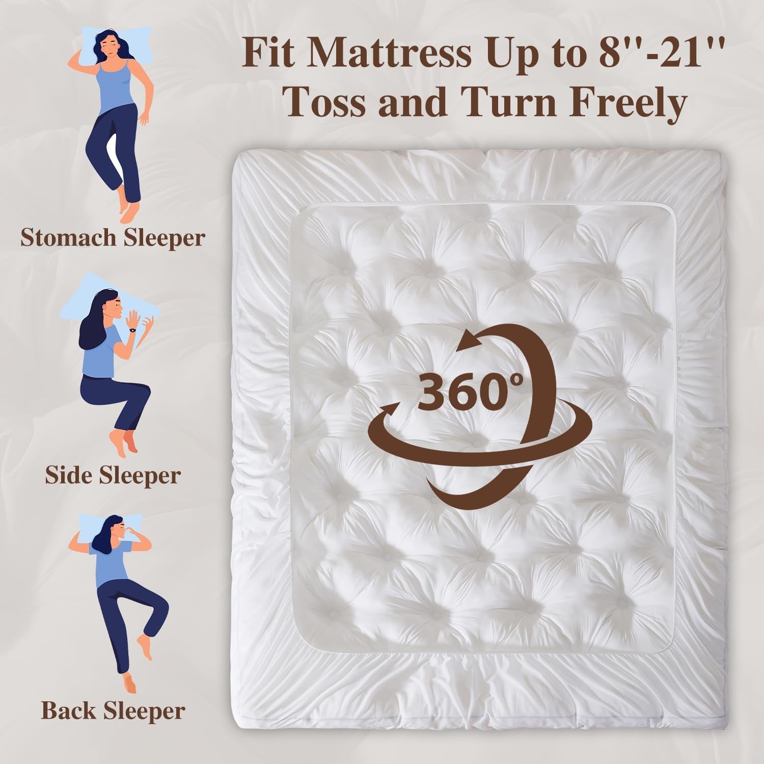 5-inch-memory-foam-mattress-topper-queen-60x80-deep-pocket-2000gsm-fluffy-shredded-memory-foam-filled-extra-soft-pillow-top-for-back-pain-relief-thick-supportive-bed-topper