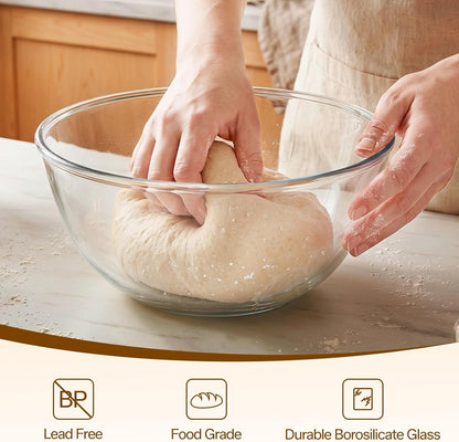 4.7 QT Large Glass Mixing Bowl with Lid for Sourdough Bread3