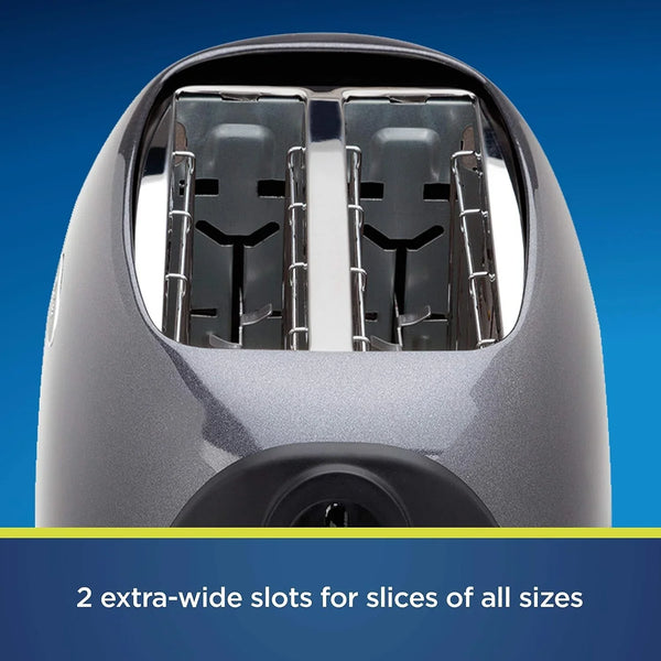 Oster 2 Slice Bread Bagel Toaster Metallic Grey2