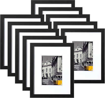 8X10 Picture Frames, Acrylic Cover, Black, Set of 101