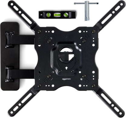Full Motion Articulating TV Wall Mount, with Swivel and Tilt, for 26" to 55" Tvs and Flat Panels up to 80 Lbs, VESA Compatible, Single Stud, Black1