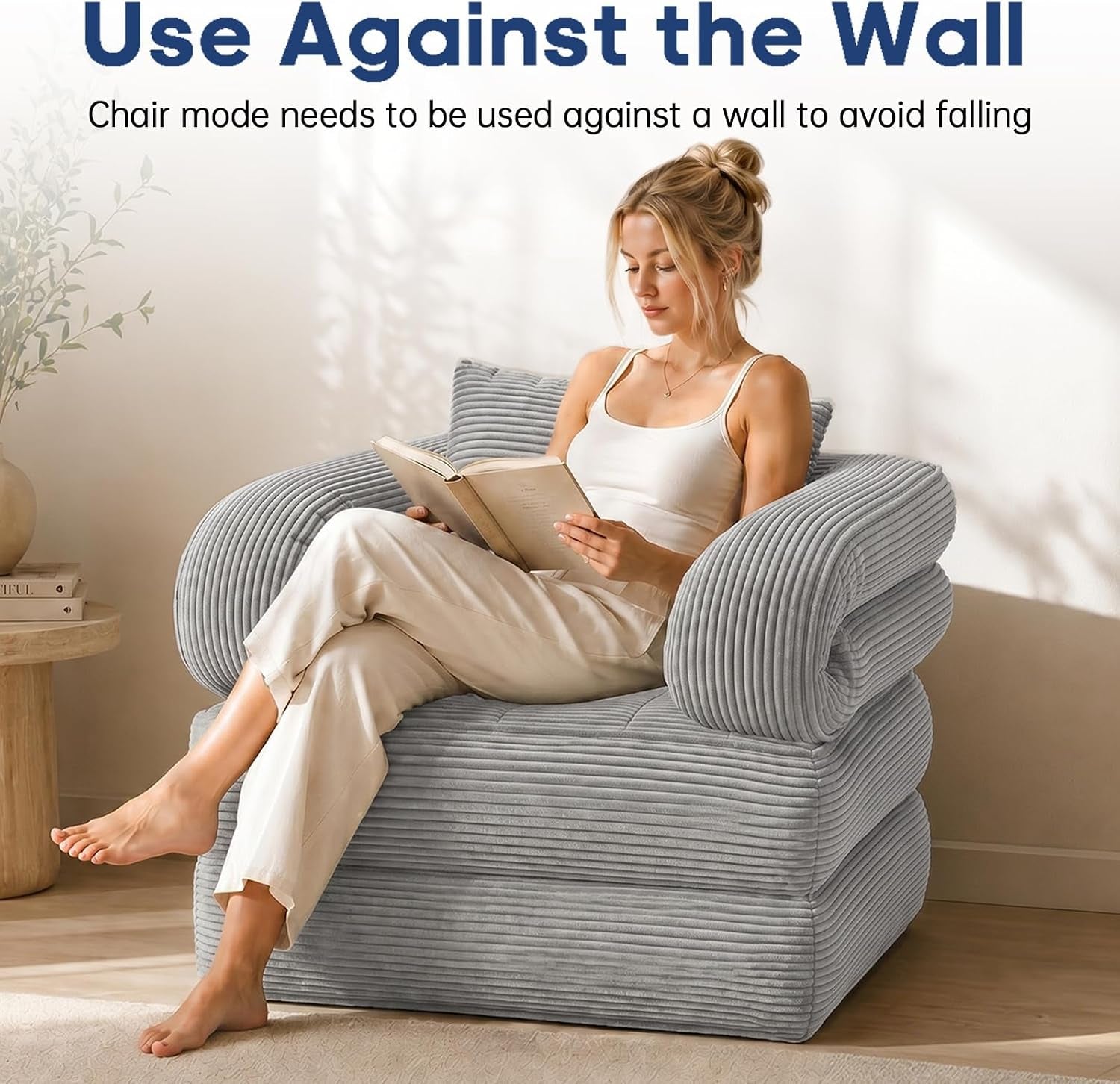 folding-sofa-bed-convertible-sleeper-chair-with-armrests-for-adults-foldable-corduroy-boneless-bed-3-in-1-portable-futon-couch-floor-sofa-with-pillow-for-bedroom-living-room-gray