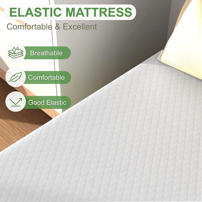 | 5 Inch Twin Mattress | Medium Firm | Gel Memory Foam | White | Dual Construction | Pressure Relief, Cooling Foam, Removable and Washable Cover | Bed in a Box, Certipur-Us Certified2