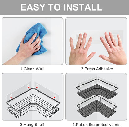 Shower Caddy Adhesive Replacement Pads, Waterproof Wall Mount Tape 4 Pack6