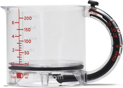 Upcup All-In-1 Adjustable Measuring Cup, Metric & Imperial Measurements up to 1 Cup - Black/Clear9