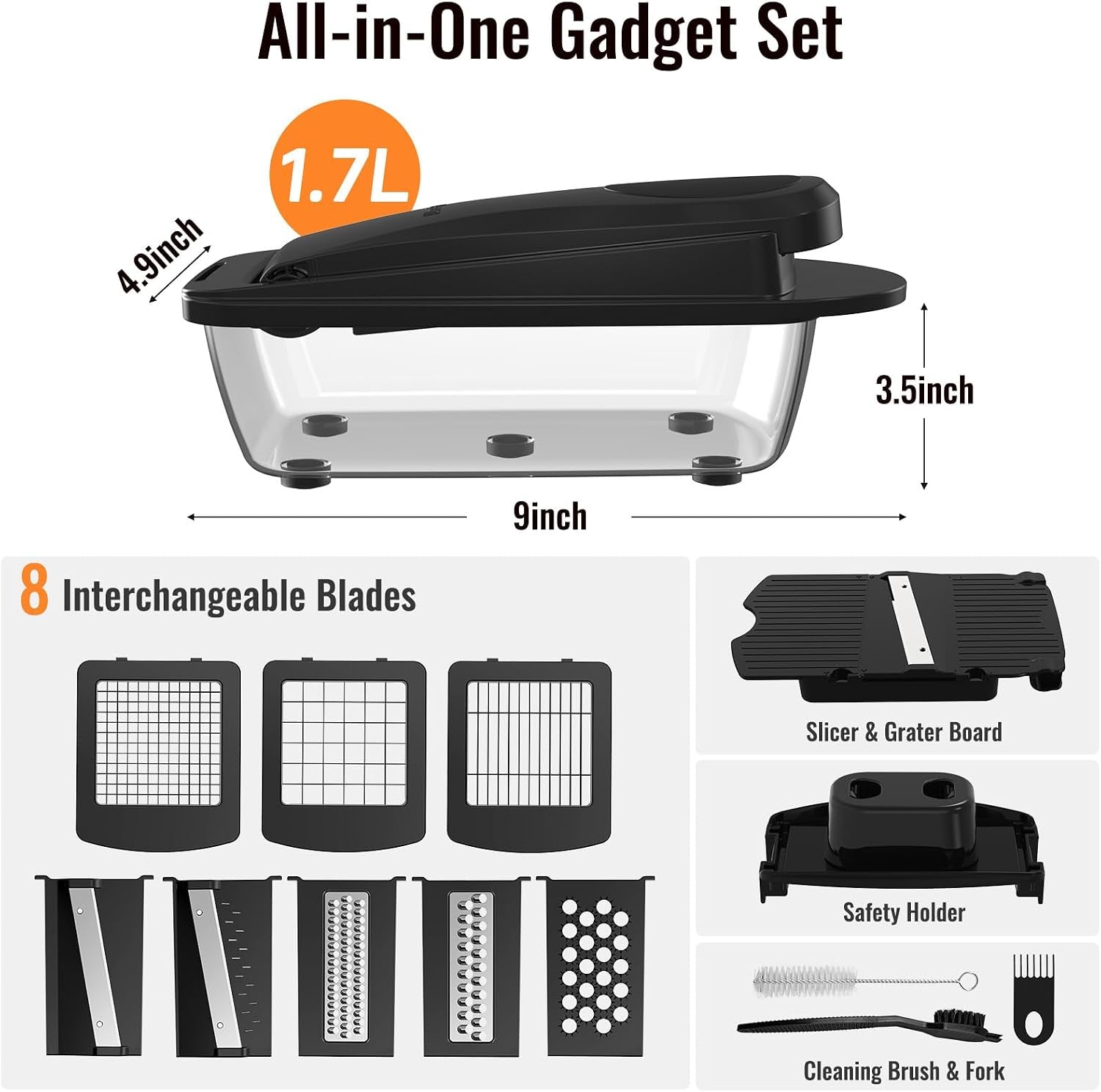 8-blade-cook-tool-gadget-sets-chopper-slicer-grater-set-black-vegetable-chopper-mandoline-slicer-food-grater-with-container-for-onion-veggie-salad