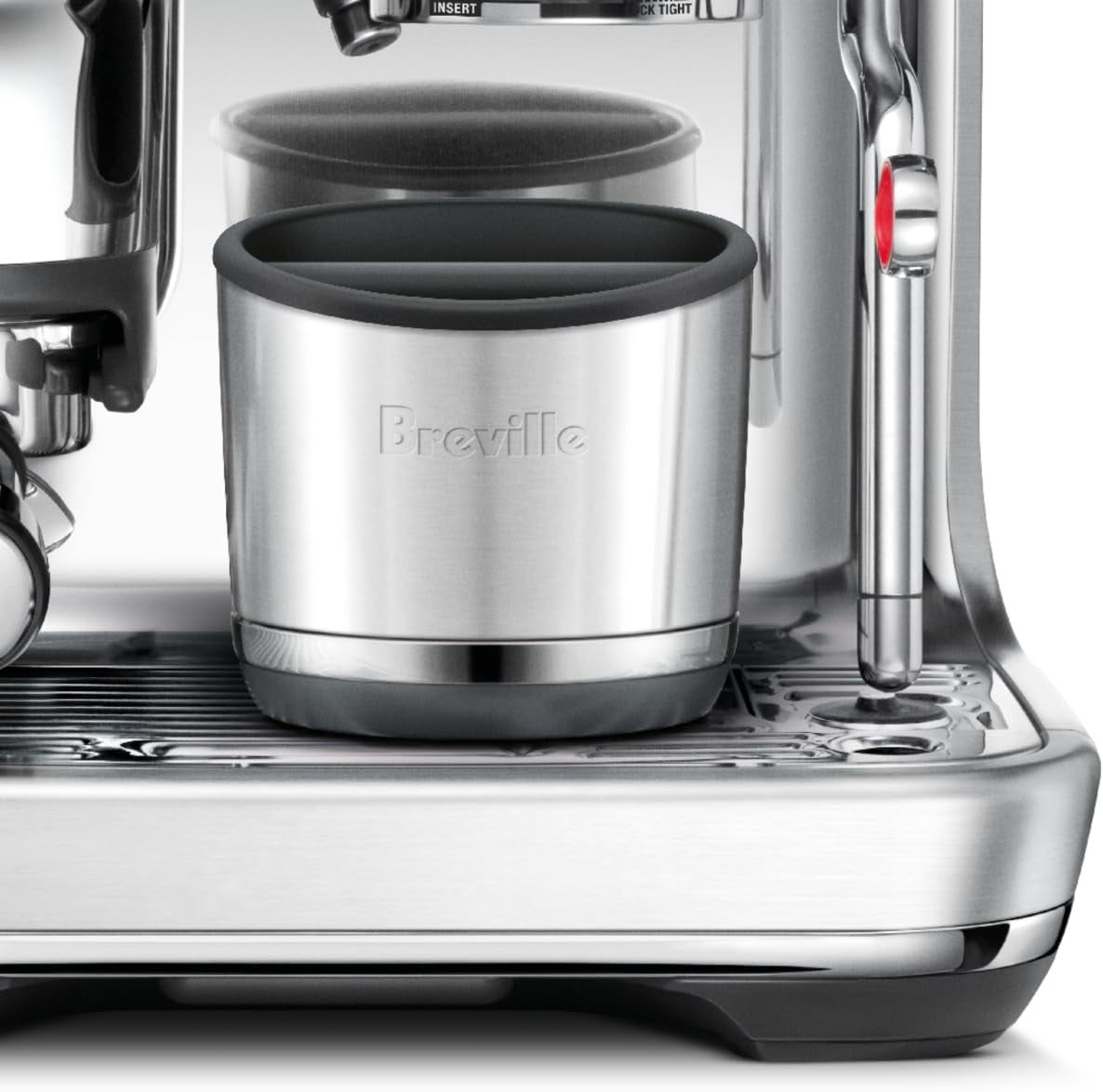 breville-bea501bss-knock-box-10-espresso-accessory-brushed-stainless-steel-upgrade-your-coffee-bar-with-this-durable-and-easy-to-clean-knock-box-featuring-a-removable-bar-10-puck-capacity