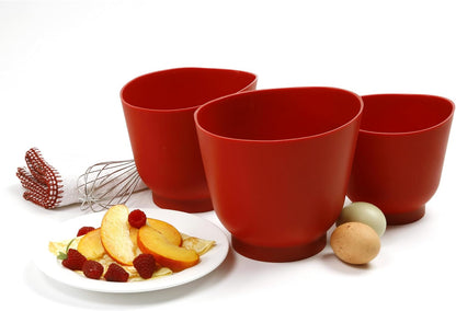 Norpro Silicone Bowl Set 3 Piece Red 1019R6