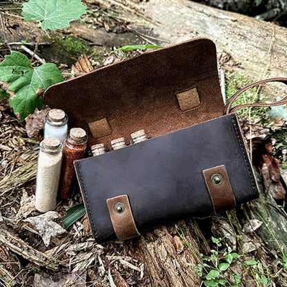 Leather Spice Wallet, Camping Spice Kit Travel Seasoning Rack8