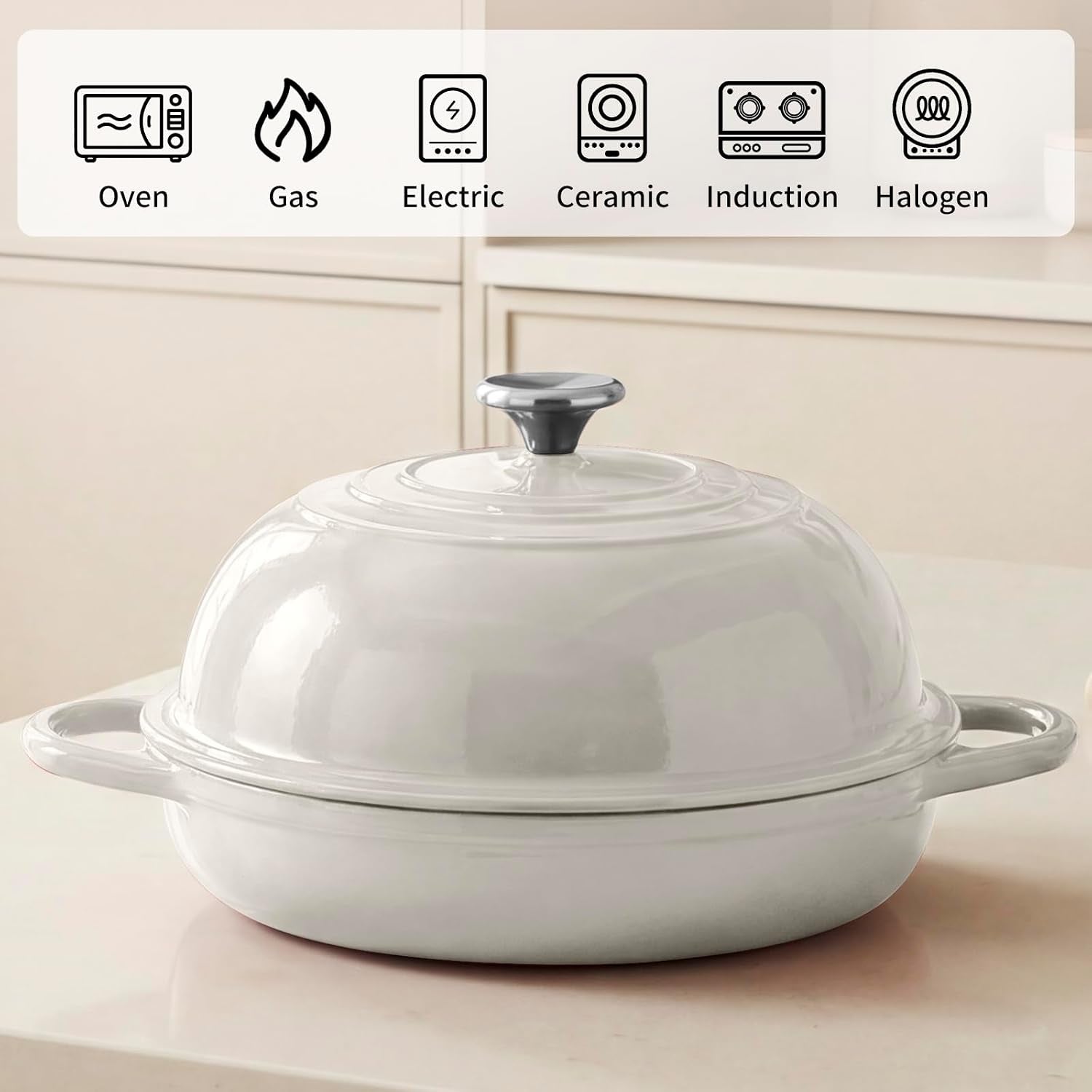 dutch-oven-cast-iron-bread-oven-with-cloche-dome-lid-for-baking-sourdough-artisan-bread-pizza-enameled-cast-iron-combo-cooker-for-baking-braising-roasting-magenta-enameled-finish