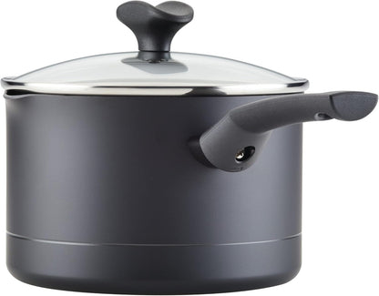 Power Base Nonstick Cookware/Pots and Pan Set, 12 Piece - Matte Black7