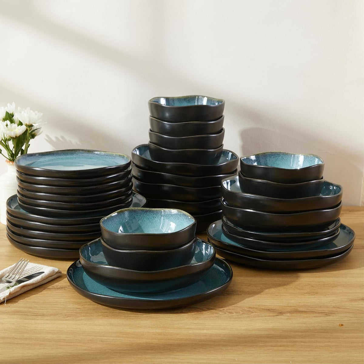 stoneware-dinnerware-sets-for-8-32pcs-ceramic-plates-and-bowls-sets