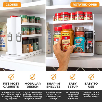 Spice Rack Organizer for Cabinet, 4 Adjustable Shelves3
