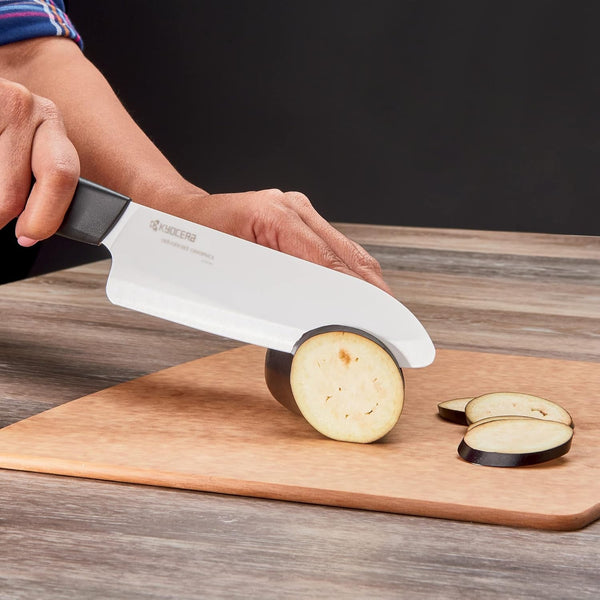 Advanced Ceramics – Revolution Series 3-Piece Ceramic Knife Set: Includes 6-Inch Chef'S Knife; 5-Inch Micro Serrated Knife; and 3-Inch Paring Knife; Black Handles with White Blades6