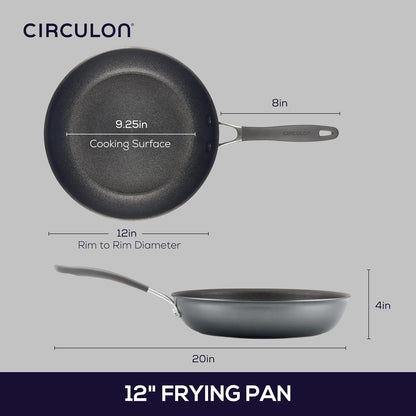 A1 Series with Scratchdefense Technology Nonstick Induction Frying Pan/Skillet, 12 Inch, Graphite2