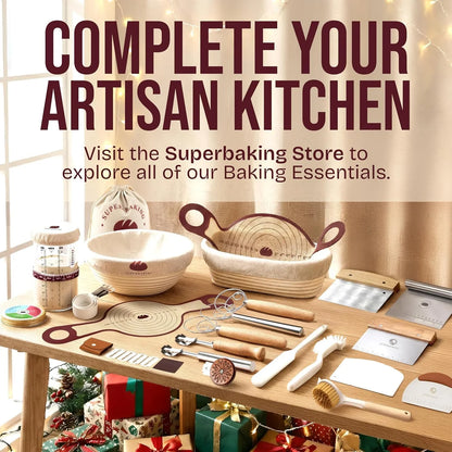 Sourdough Starter Kit w/ 9" Banneton + Silicone Bread Sling