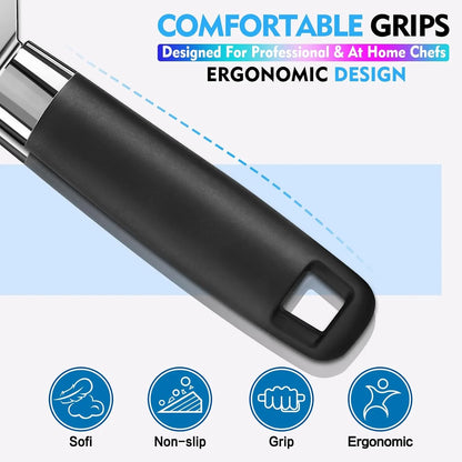 Ergonomic Manual Can Opener with Magnet Lift, Smooth Edge