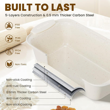 22-Piece Nonstick Bakeware Set, Stackable + Silicone Handles