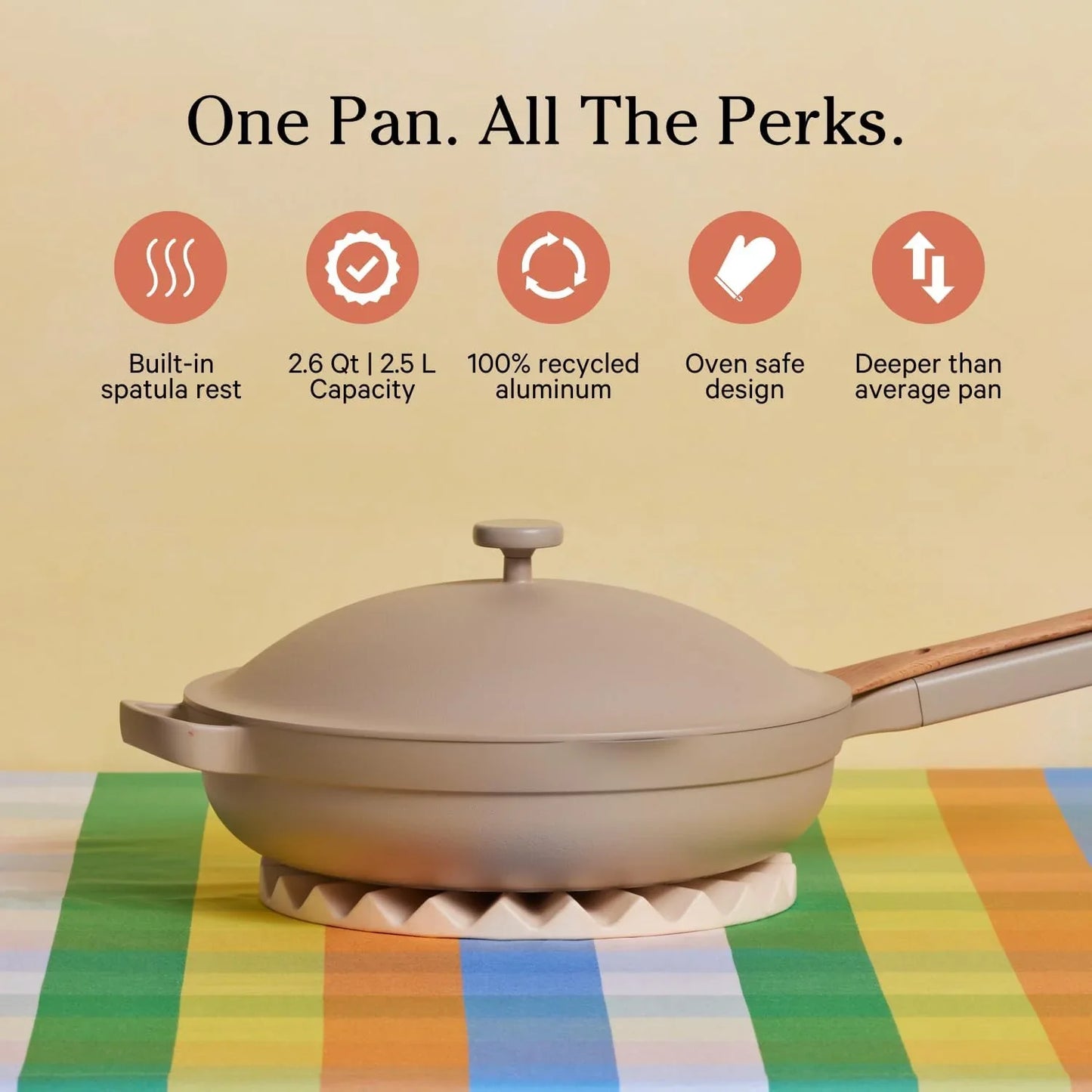 10.5" PFAS-Free Ceramic Pan Set w/ Lid + Steamer
