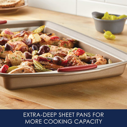 10-Piece Nonstick Bakeware Set w/ Grips, Cookie Cake Muffin