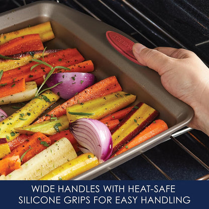 10-Piece Nonstick Bakeware Set w/ Grips, Cookie Cake Muffin